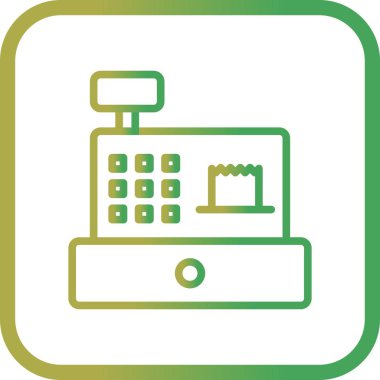 İllüstrasyon nakit sayacı simgesi