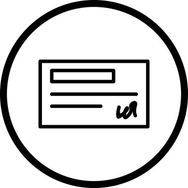 Illustration çek simgesi