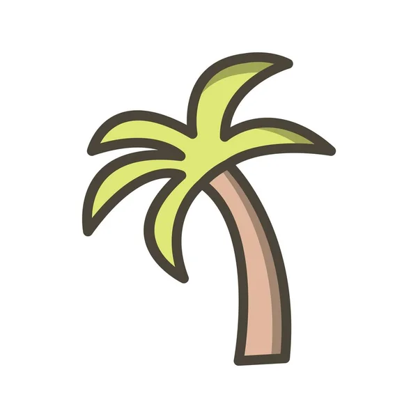 Ilustración Palmera Icono — Foto de Stock