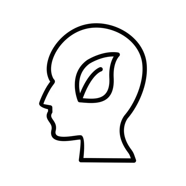 Ilustracja ikona eko umysłu — Zdjęcie stockowe