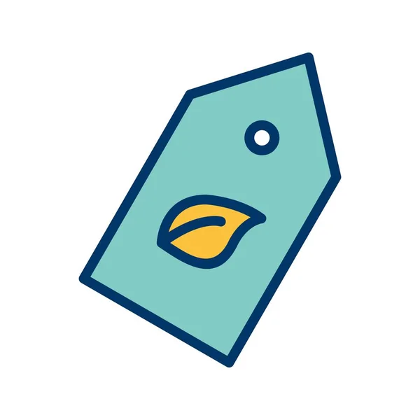Ilustracja eko etykieta ikona — Zdjęcie stockowe
