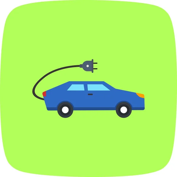 Ilustracja elektryczny samochód ikona — Zdjęcie stockowe