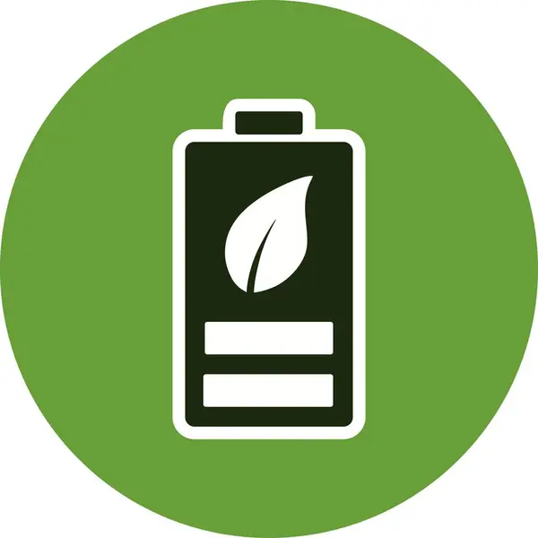 Illustration Eco batteri ikon — Stockfoto