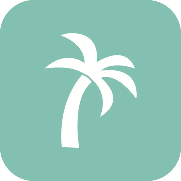 Illusztráció Palm Tree Icon — Stock Fotó