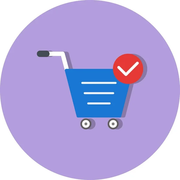 Illustration Verified Cart Items Icon — Stock Photo, Image