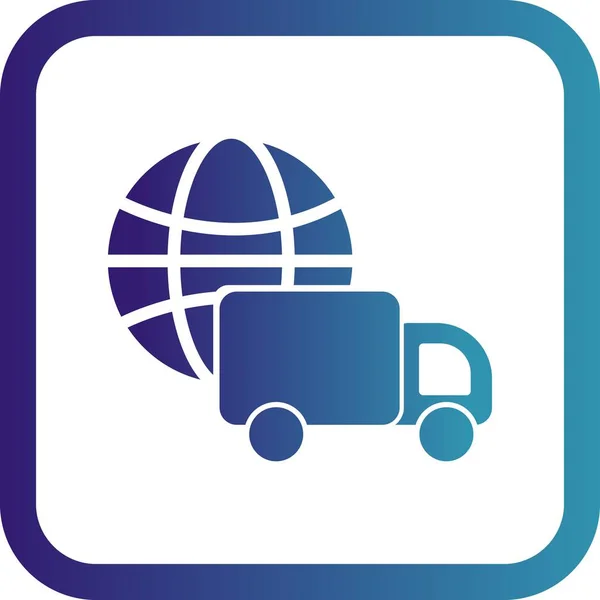 Ilustração Global Delivery Icon — Fotografia de Stock