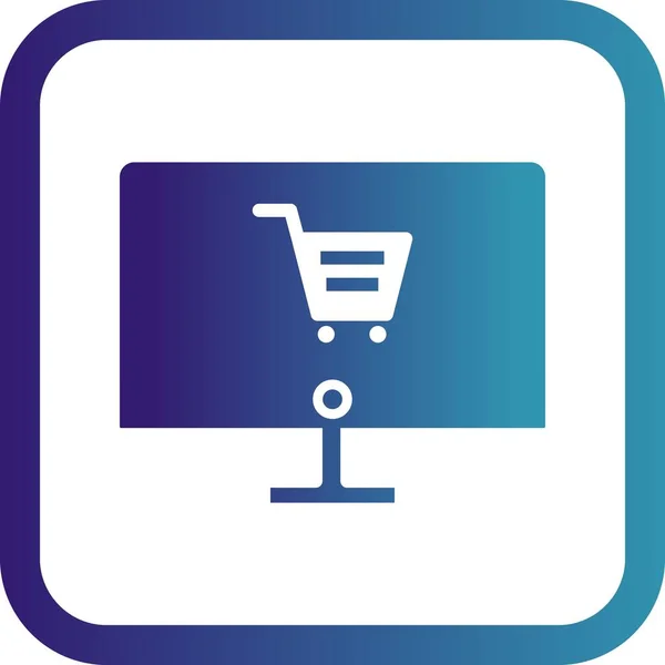 Illustrazione Icona dello shopping online — Foto Stock