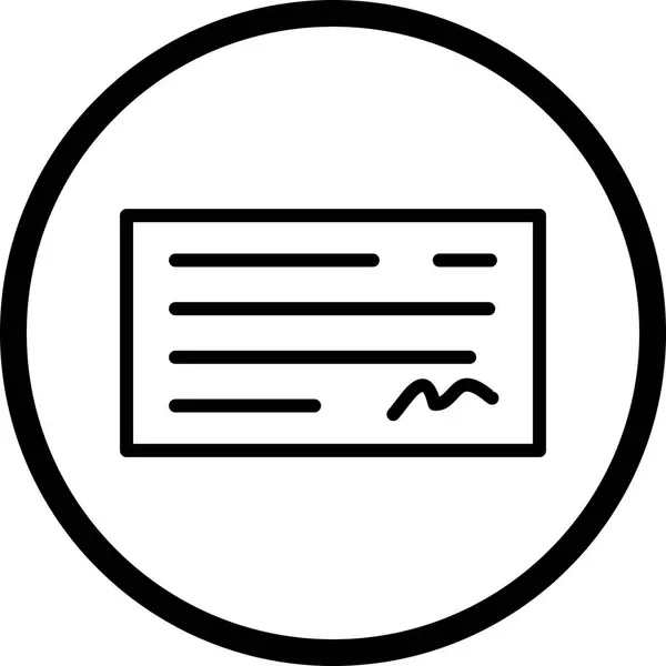 Illustratie cheque pictogram — Stockfoto