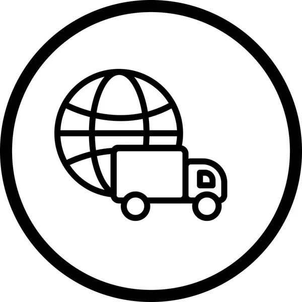 Ilustracja ikona dostawy globalnej — Zdjęcie stockowe