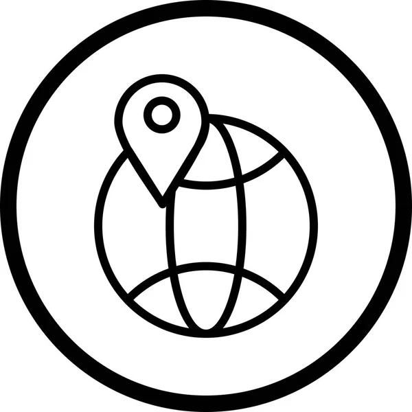 Illustration Globus-Symbol — Stockfoto