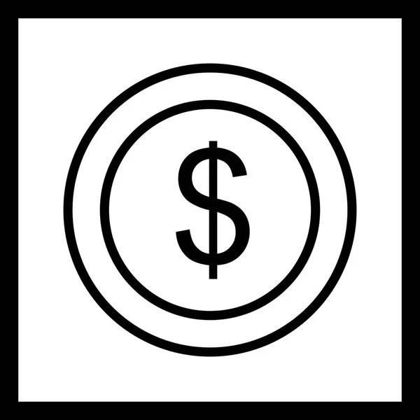 Illustration dollar Coin ikon — Stockfoto
