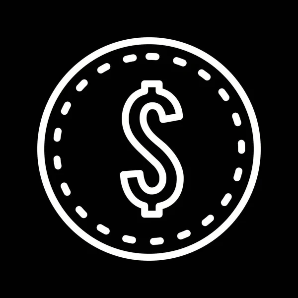 Illustration Dollars Coin Icon — Stock Photo, Image