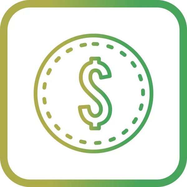 Illustrazione Dollari Icona della moneta — Foto Stock