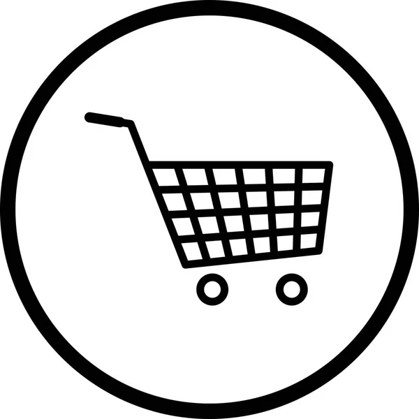 Illustration shopping cart ikonen — Stockfoto