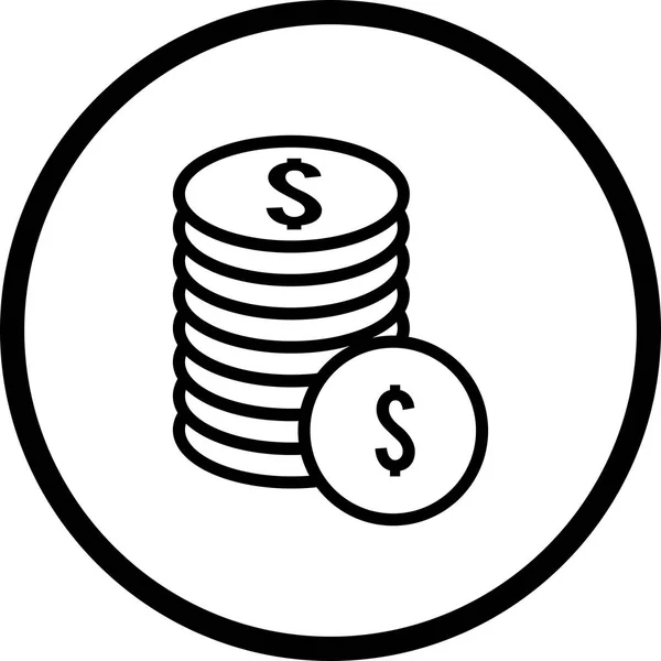 Ikona ilustracji monety — Zdjęcie stockowe
