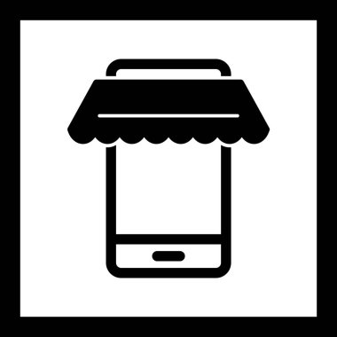 İllüstrasyon online alışveriş simgesi