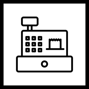 İllüstrasyon nakit sayacı simgesi