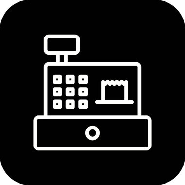 İllüstrasyon nakit sayacı simgesi