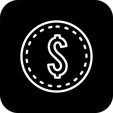 Illustration dolar jeton simgesi