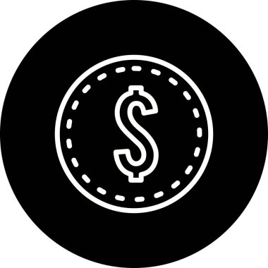 Illustration dolar jeton simgesi