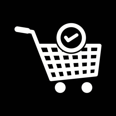 Çizim doğrulanmış sepet öğeleri simgesi