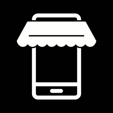 İllüstrasyon online alışveriş simgesi