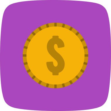 Illustration dolar jeton simgesi