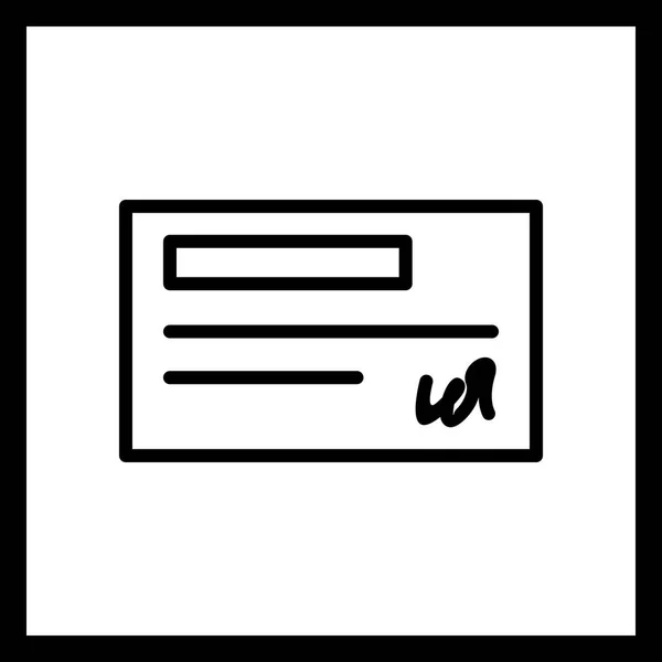 Illustratie cheque pictogram — Stockfoto