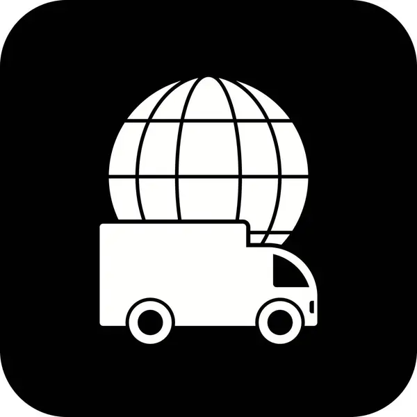 Иллюстрация Global Delivery Icon — стоковое фото