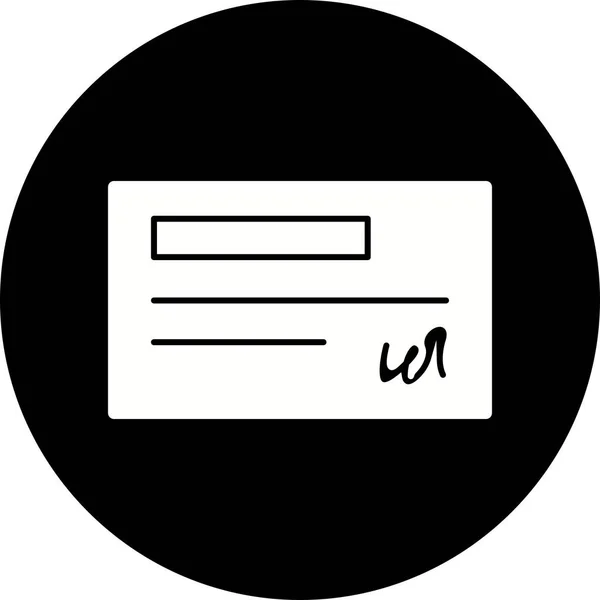 Illustratie cheque pictogram — Stockfoto