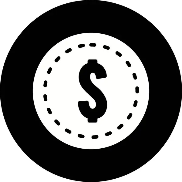 Illustration Dollars Coin Icon — Stock Photo, Image