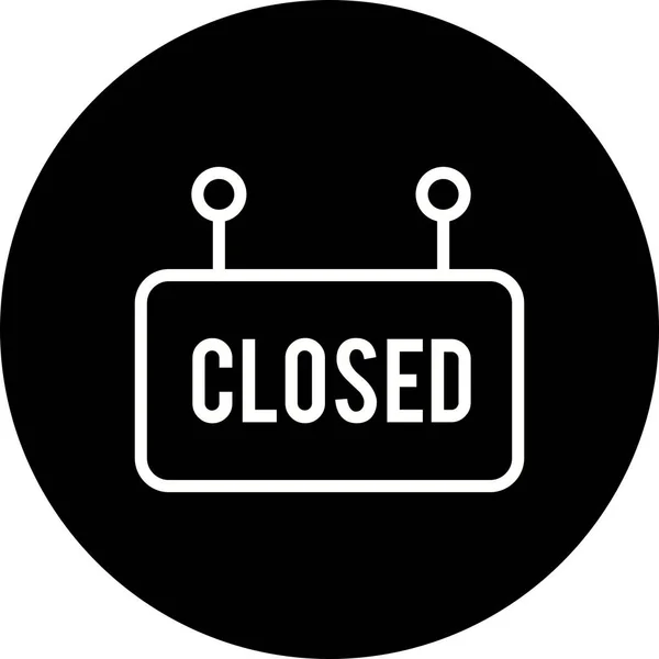 Ilustração Ícone de sinal fechado — Fotografia de Stock