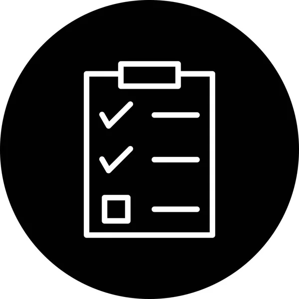 Illustration  Checklist Icon — Stock Photo, Image