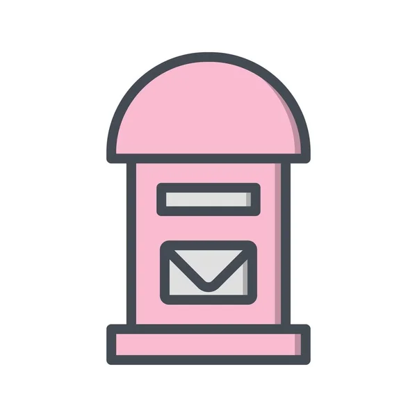 Illustration  Postbox Icon — Stock Photo, Image