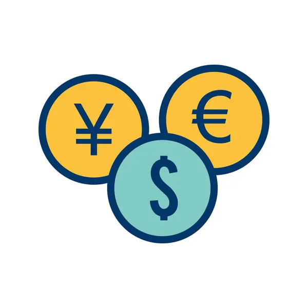 Ikon för illustration valutor — Stockfoto