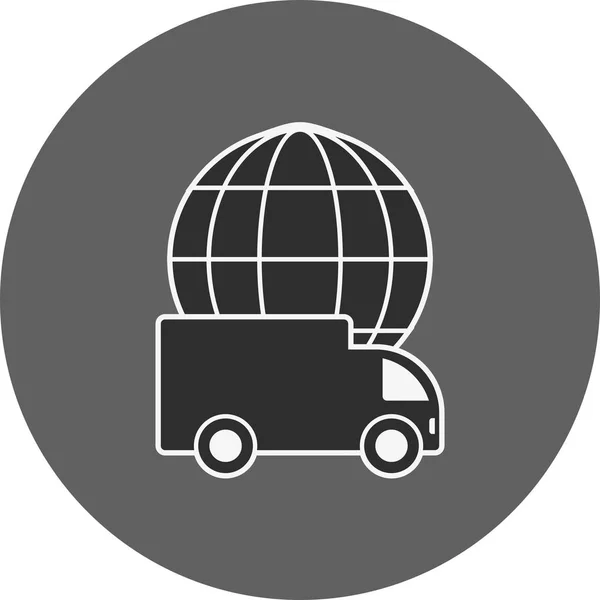 Иллюстрация Global Delivery Icon — стоковое фото