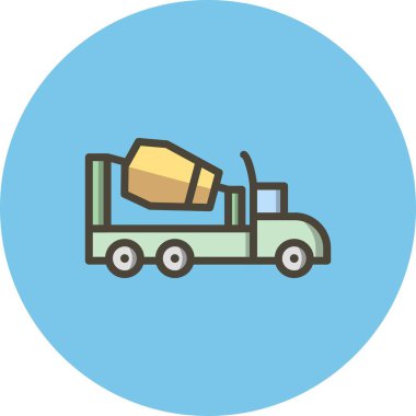 İllüstrasyon Beton Karıştırıcı Simgesi