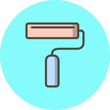 İllüstrasyon Boya rulo Simgesi