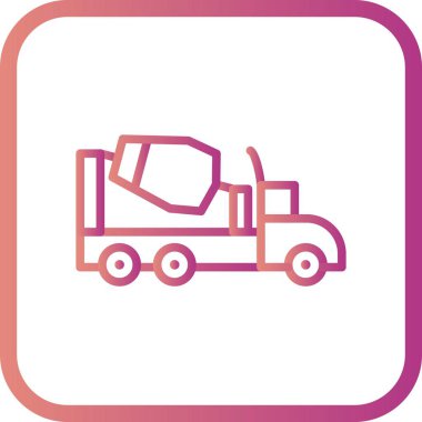 İllüstrasyon Beton Karıştırıcı Simgesi