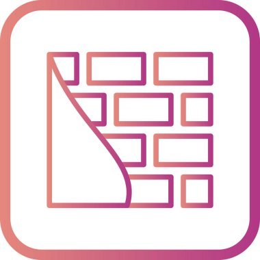 İllüstrasyon Tuğla duvar Simgesi