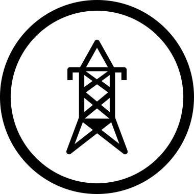 İllüstrasyon Elektrikli kule Simgesi