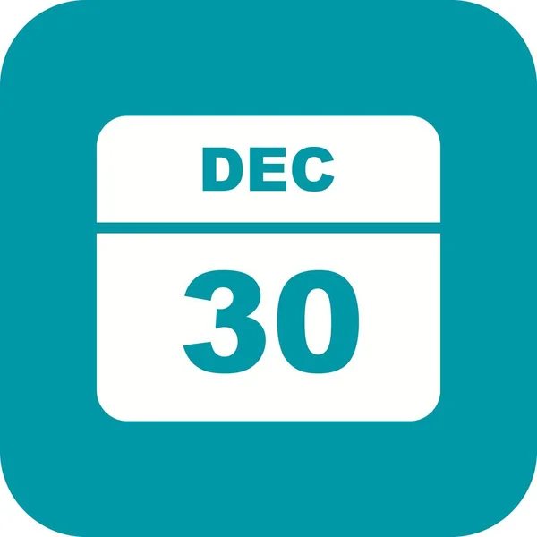 12月30日1日のカレンダー — ストック写真