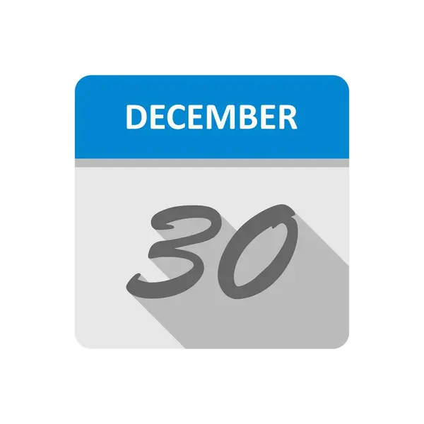 Дата 30 декабря в календаре одного дня — стоковое фото