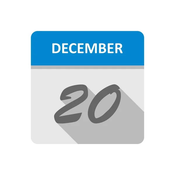 20 décembre Date sur un calendrier d'un seul jour — Photo