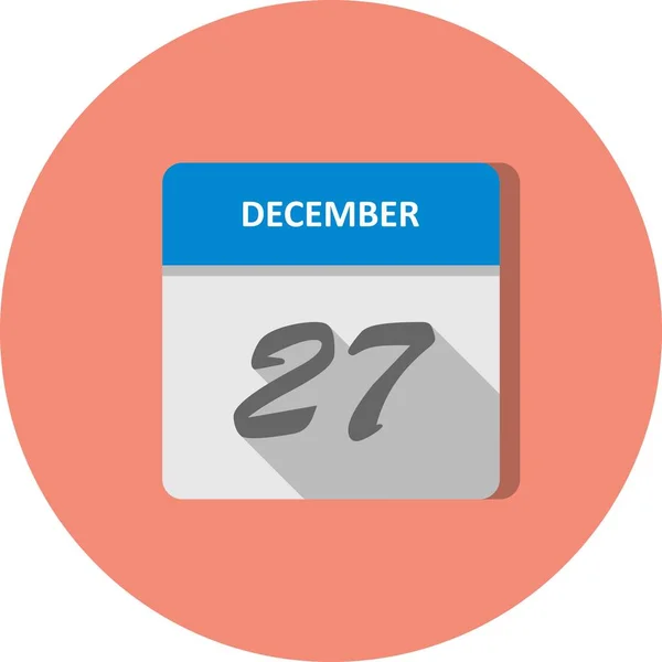 27 de diciembre Fecha en un calendario de un solo día — Foto de Stock