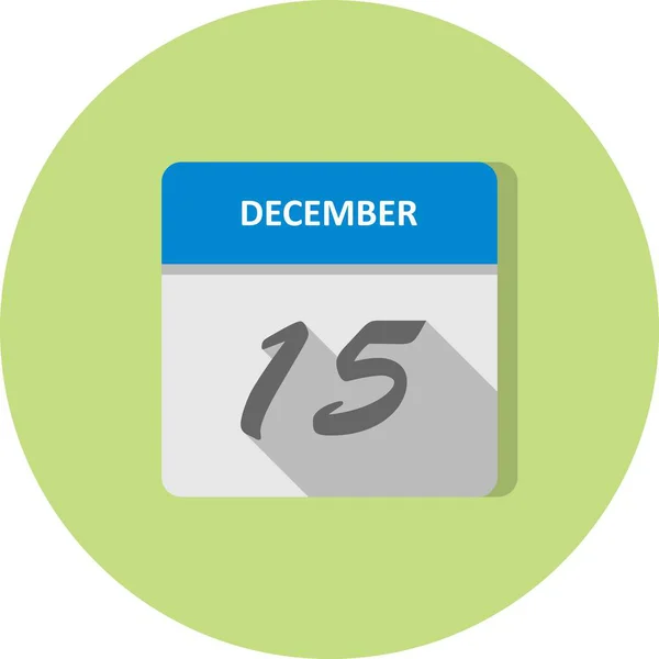12月15日单日日历上的日期 — 图库照片