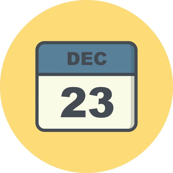 23. prosince v kalendáři jednoho dne — Stock fotografie