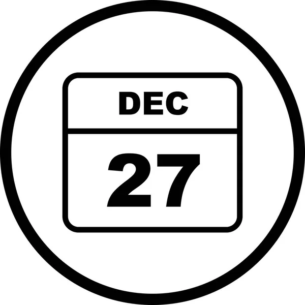 27. prosince dne v kalendáři jednoho dne — Stock fotografie