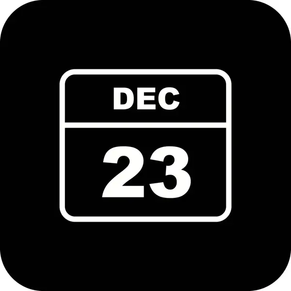 23 de diciembre Fecha en un calendario de un solo día —  Fotos de Stock