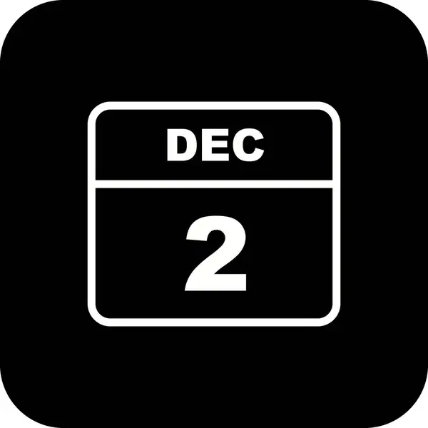 2 грудня дата одноденного календаря — стокове фото